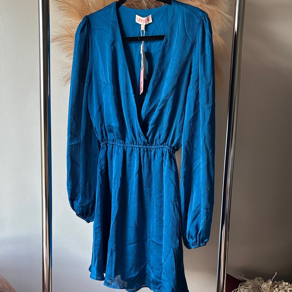 Leyden Blue Long Sleeve Dress